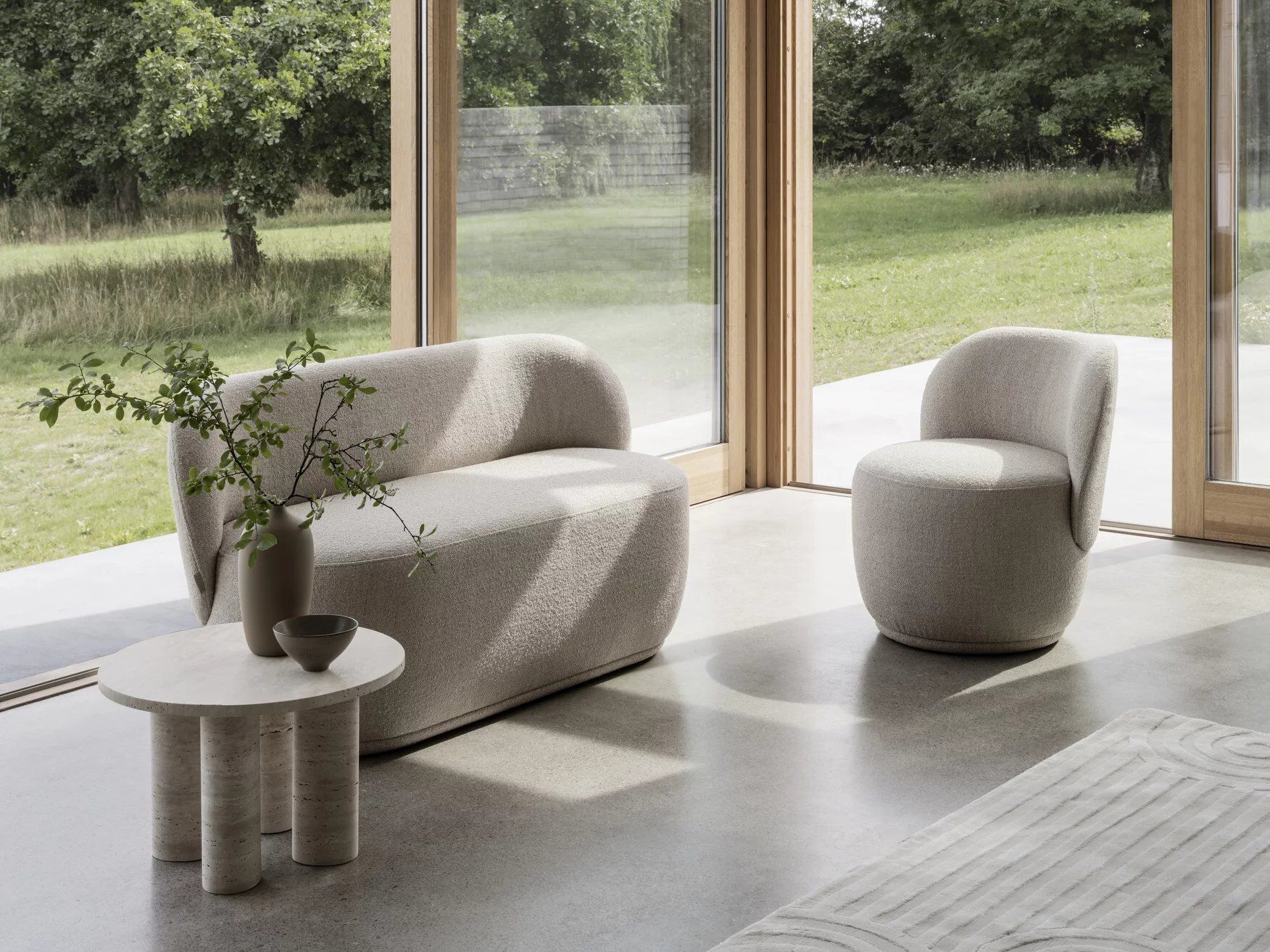 Прямоугольный однотонный коврик из вискозы blomus UZU ARCH-00075434 - Вид №6