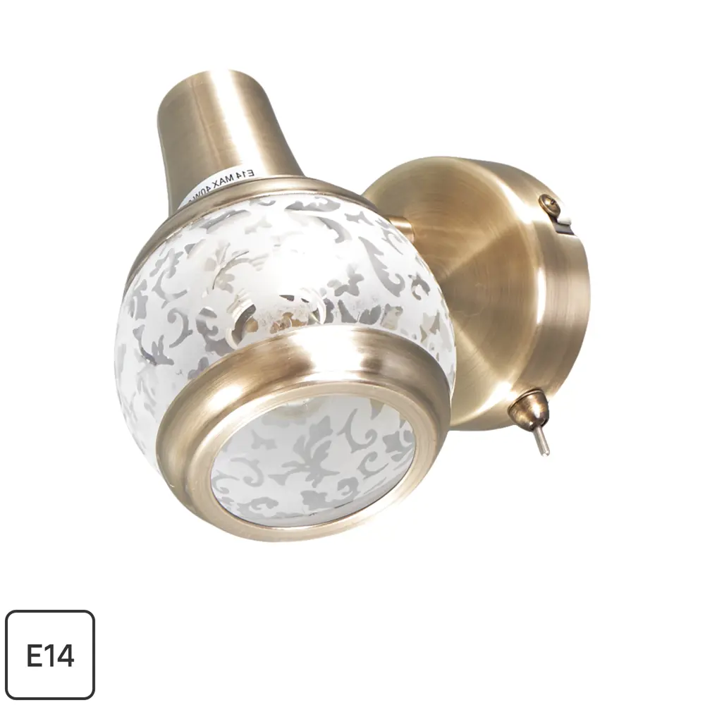 Спот поворотный Flora 1 лампа 2 м² цвет античная бронза Escada STLM-2105491