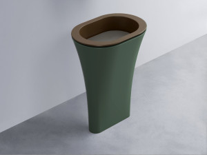 AMLA65-CA+AMPILO-FN+AMCOLO-MU Раковина Amedeo Ovale отдельностоящая cielo Enjoy + Amedeo