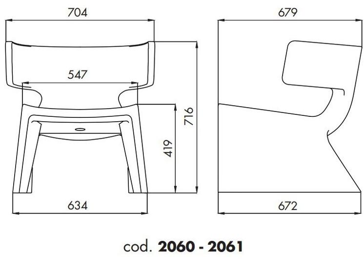 ALMA DESIGN Кресло из ткани с подлокотниками Meg 2061 - Вид №3