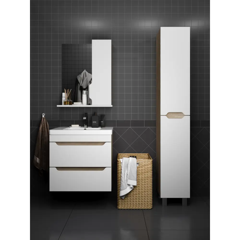 Santreyd Рондо — подвесная тумба для ванной 80 см в стиле белый/дуб 84408315 STLM-0049545 - Вид №6