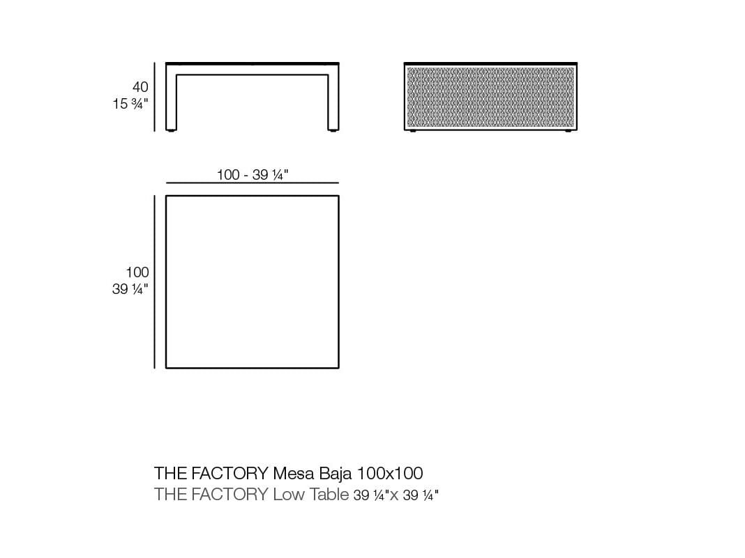 Алюминиевый журнальный столик Vondom The factory ARCH-00044211 - Вид №4