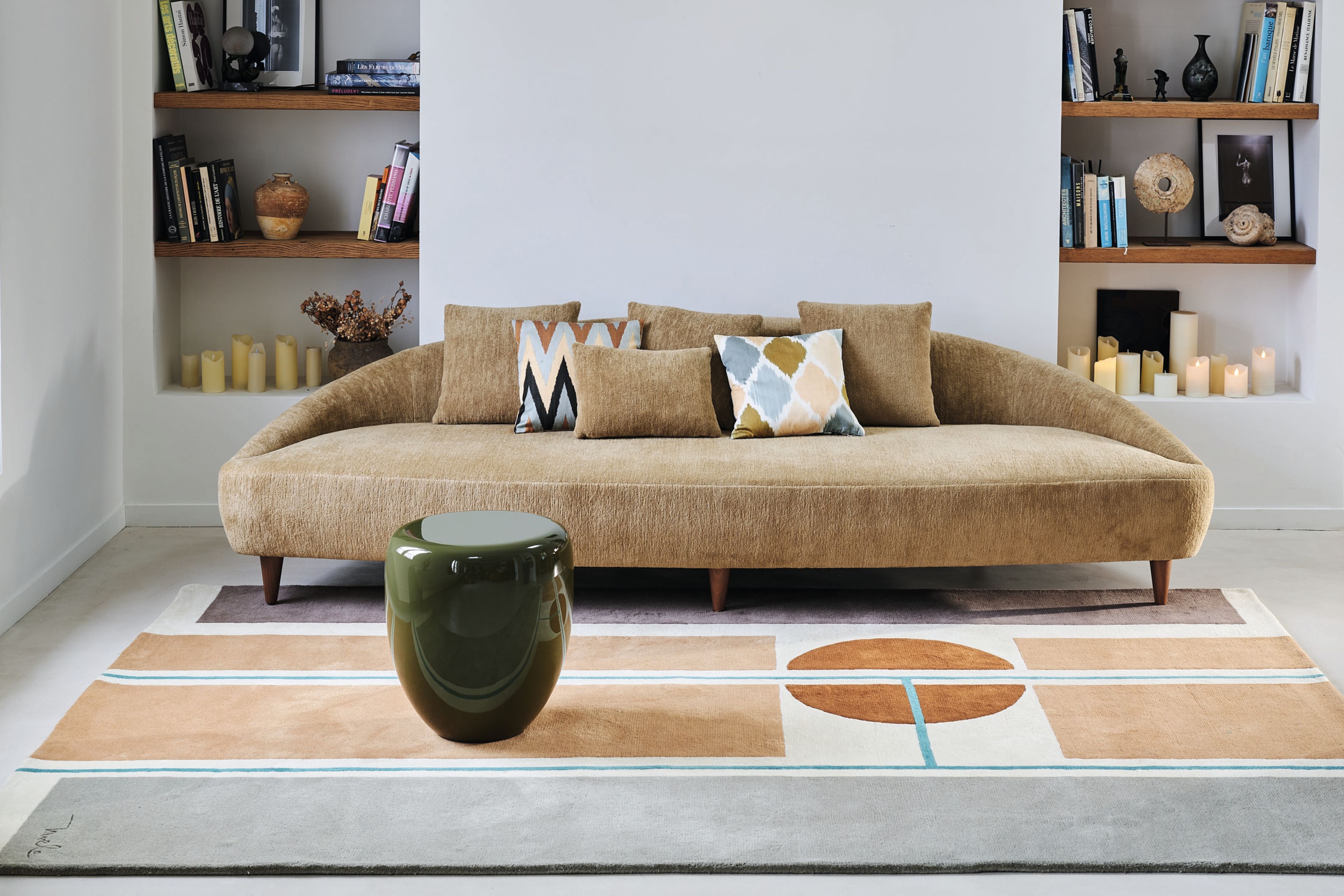 Шерстяной узор ручной работы ковер Toulemonde Bochart Ноэль Мариньо ARCH-00058535 - Вид №3