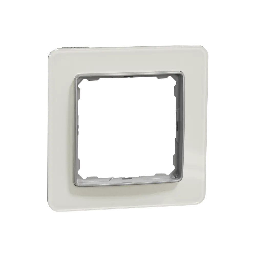 Рамка для розеток и выключателей Systeme Electric Sedna Design 1 пост, цвет белое стекло STLM-2148866 - Вид №1