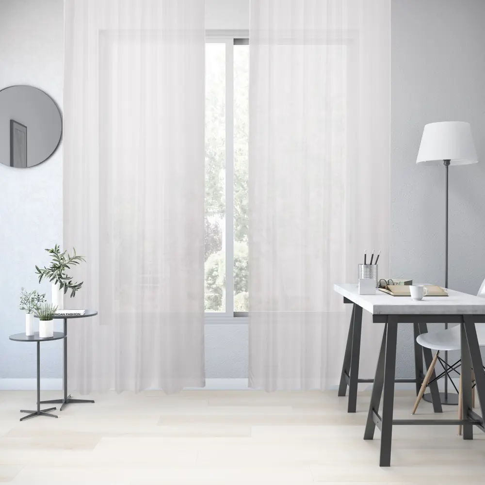 Тюль на ленте Inspire Dario 250x280 см цвет белый 86255212 STLM-2001267  - Вид №6
