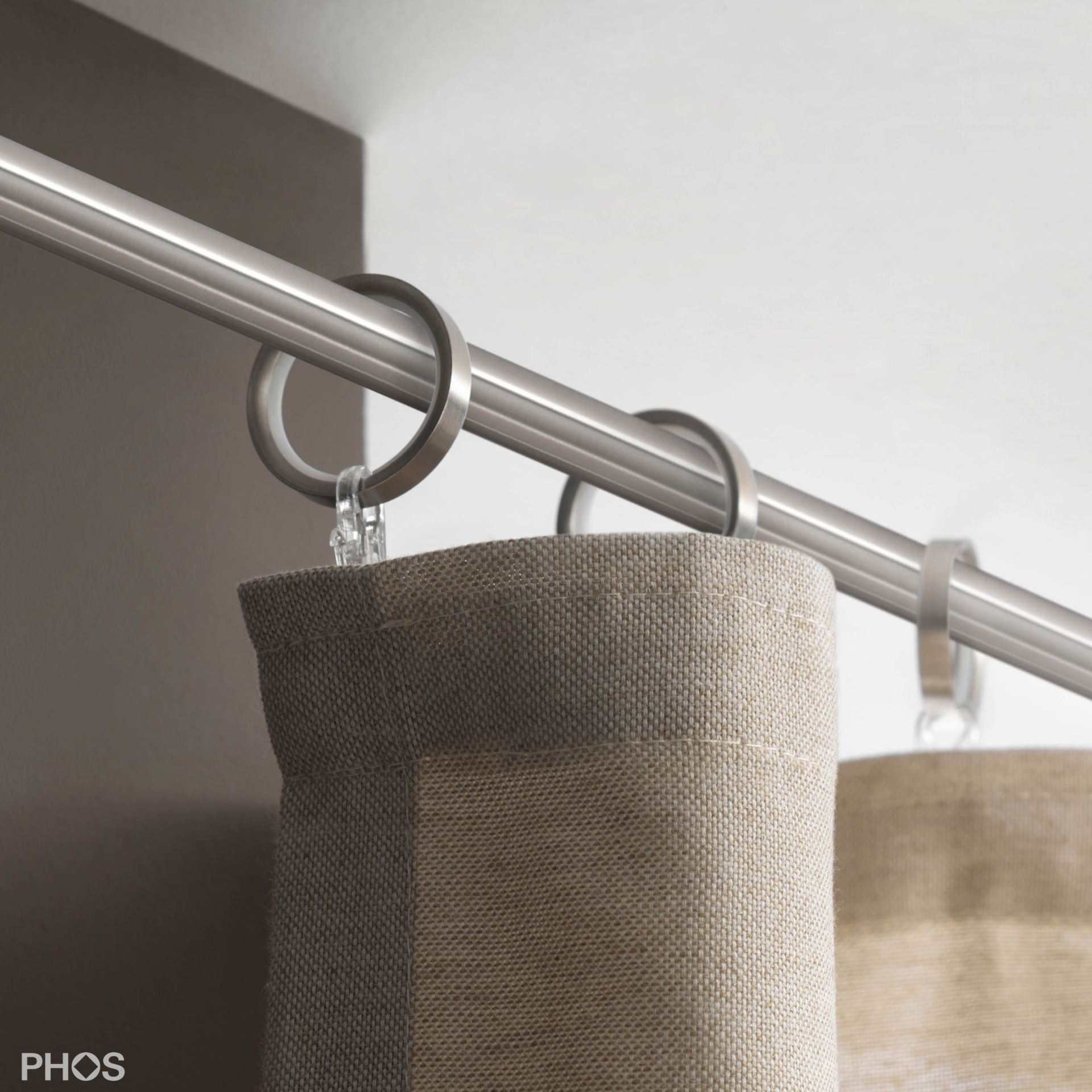 RG34-6K Кольцо для штор с откидным крючком и защитой от царапин, ø34 мм PHOS 