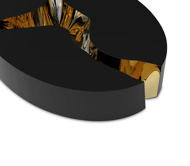 0-302 Овальный черный центральный стол Lapiaz Boca Do Lobo  - Вид №7