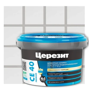 Церезит CE 40: Водоотталкивающая цементная затирка цвета Манхеттен 2 кг 18760972