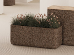 Низкая прямоугольная сеялка из пробки