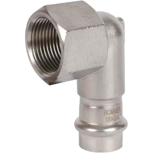 Угол переходной Rommer 3/4"x18 мм ВПр-ВР нержавеющая сталь