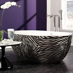 Ванна отдельностоящая Stone One Just Animals Zebra