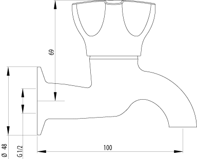 AW483 Awa Tub Tap Methven - Вид №1