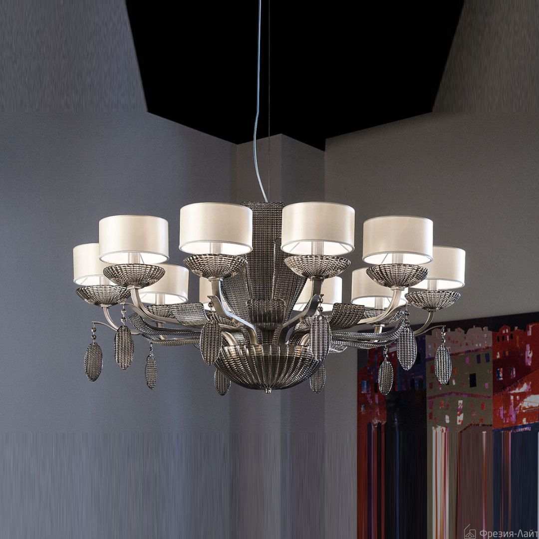 Masiero ISBEL 10 G07 Nickel/Fume люстра подвесная 115316