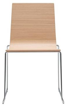 Andreu World Стул штабелируемый на санках из дуба Lineal Si0582 - Вид №14