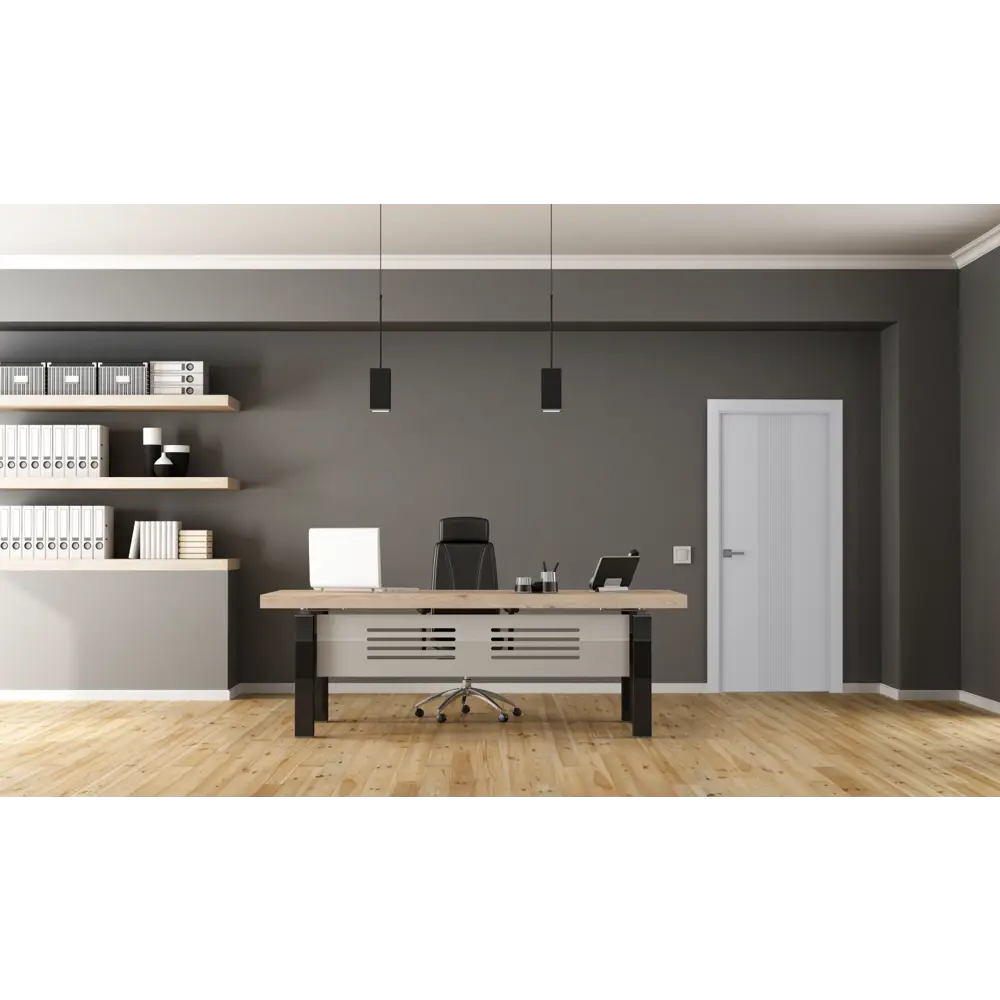 Дверь межкомнатная глухая Ивент 1 эмаль серый 2000x900 мм BELWOODDOORS STLM-2041728 - Вид №1