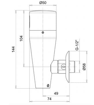 Электронный кран без касания для писсуара Thermomat RUEL08EB ARCH-00119969 - Вид №2