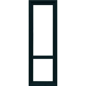 Балконная дверь ПВХ Deceuninck одностворчатая 2100x700 мм (ВхШ) трехкамерный стеклопакет цвет белый/серый антрацит