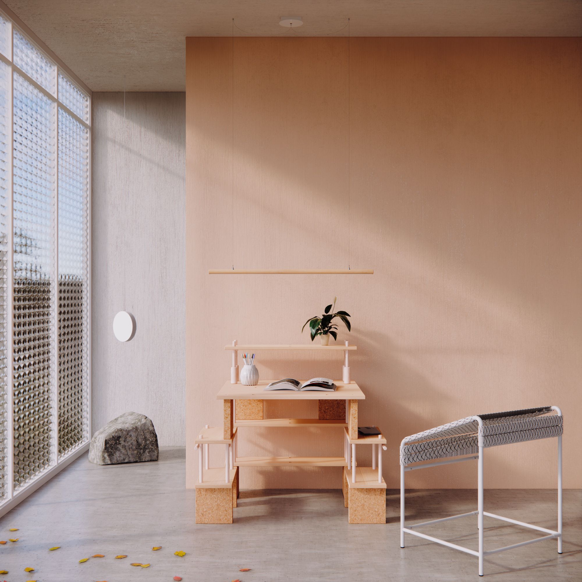 Секционный письменный стол из дерева и пробки smarin PLAY YET! ARCH-00134229 - Вид №2