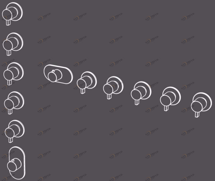 Radomonte Смеситель для душа из нержавеющей стали с переключателем Toox Txq58