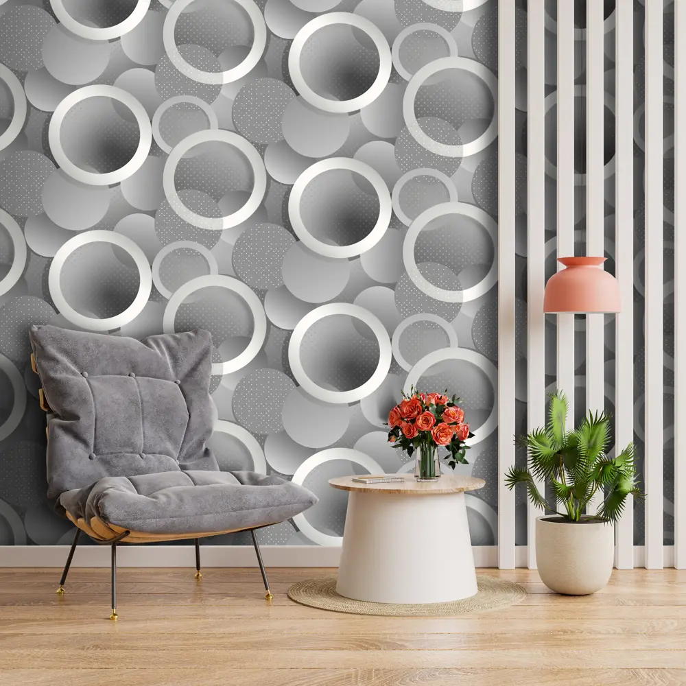 Обои флизелиновые Erismann Orbita серые 1.06 м ЭР60800-03 STLM-2109405 - Вид №3