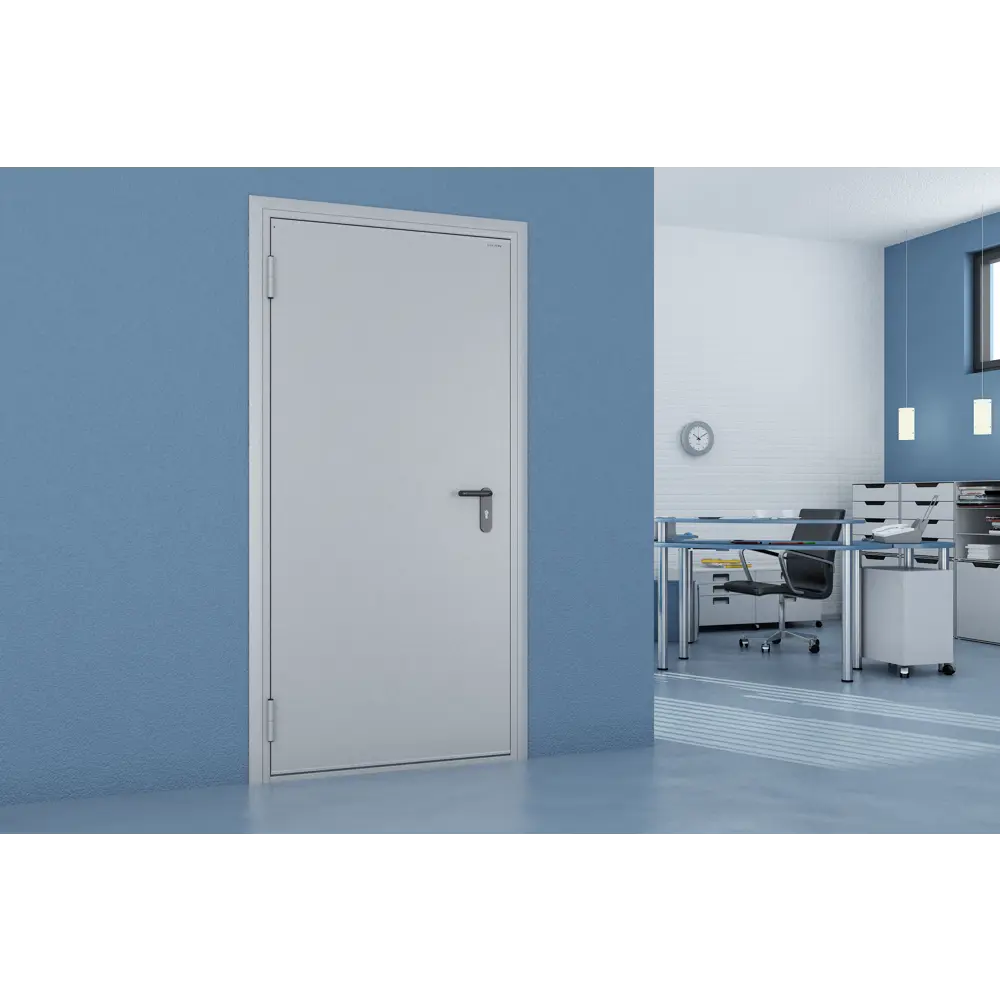 Дверь противопожарная EI60 88x205 см левая цвет светло-серый RAL7035 DOORHAN STLM-2193118 - Вид №3