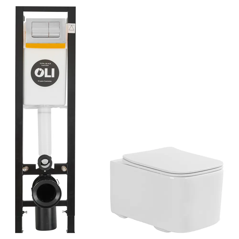 Комплект инсталляции Oli Quadra с безободковым унитазом Aquatek Квадро STLM-2008979