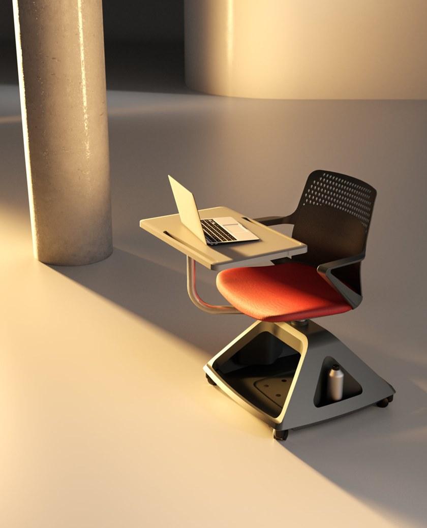 IBEBI Стул для конференций из полипропилена с откидной крышкой Rover evo sun-id-1378244 - Вид №5