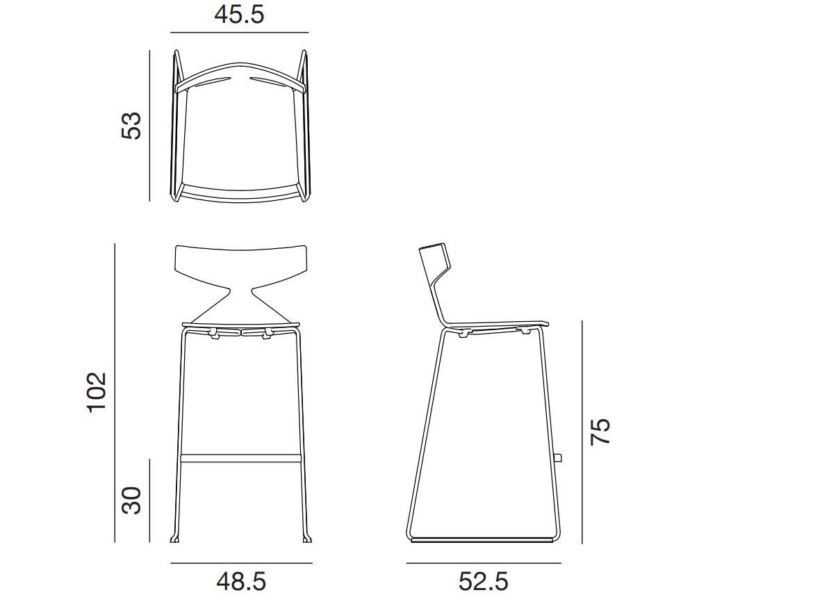 Штабелируемый стальной табурет Arper Сая ARCH-00144645 - Вид №4