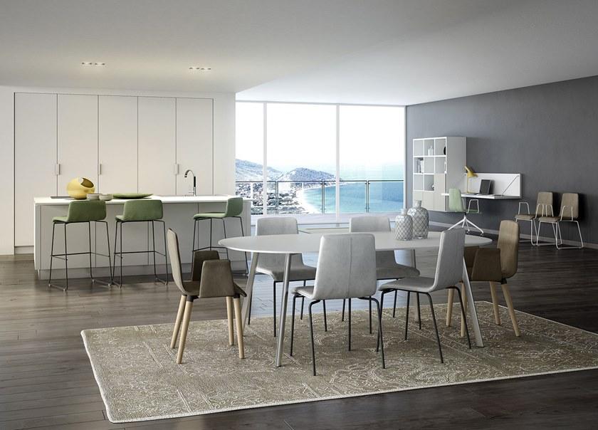 Leyform Приставной стул из дерева и ткани с подлокотниками Zerosedici sun-id-1371788 - Вид №4