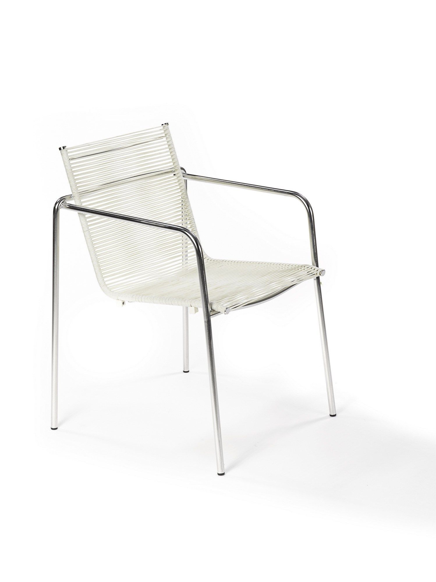 Веревочный штабелируемый садовый стул с подлокотниками FISCHER MÖBEL Taku ARCH-00015280