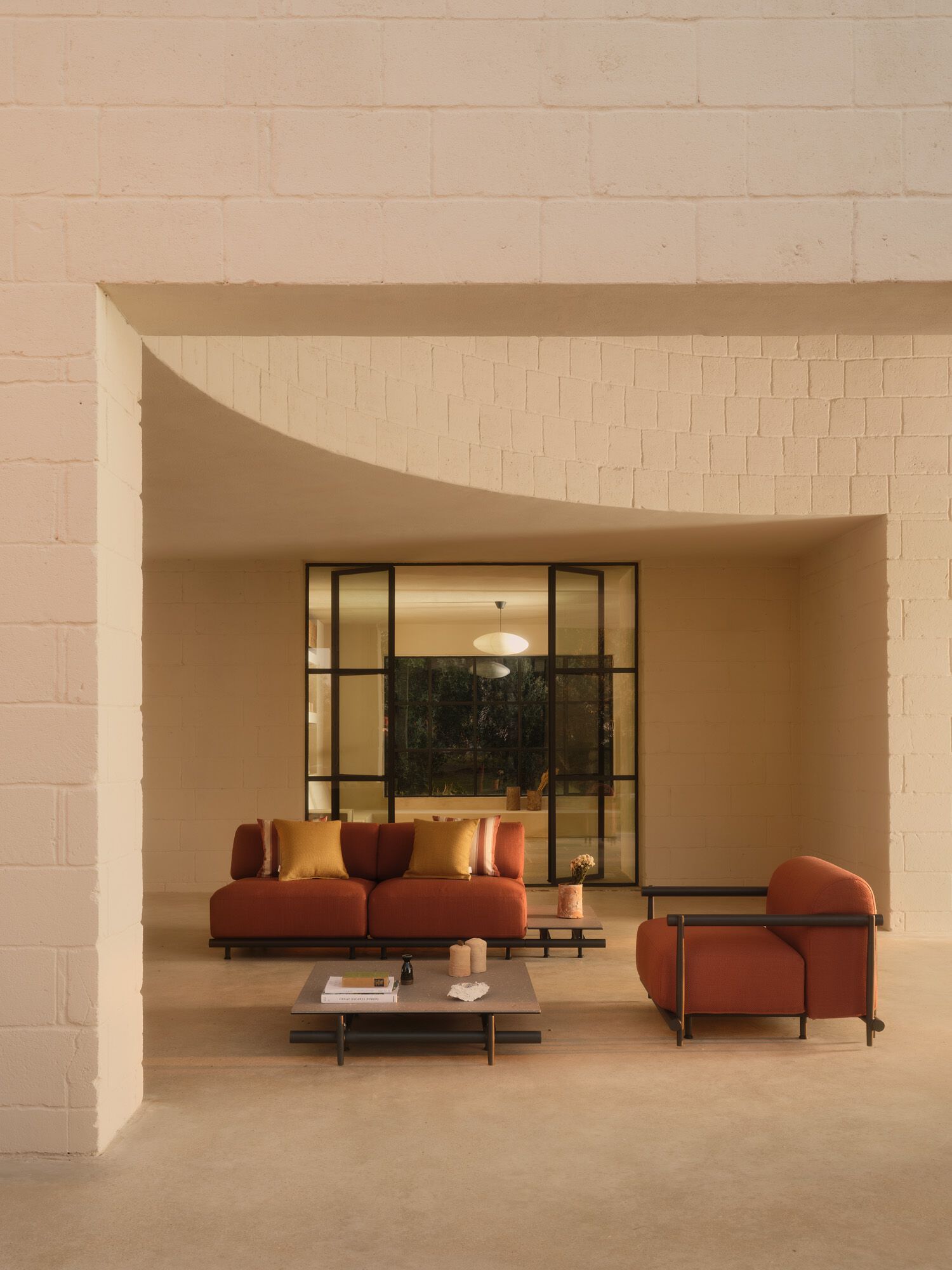 Низкий садовый стол из керамогранита Unopiù Давос ARCH-00141901 - Вид №6