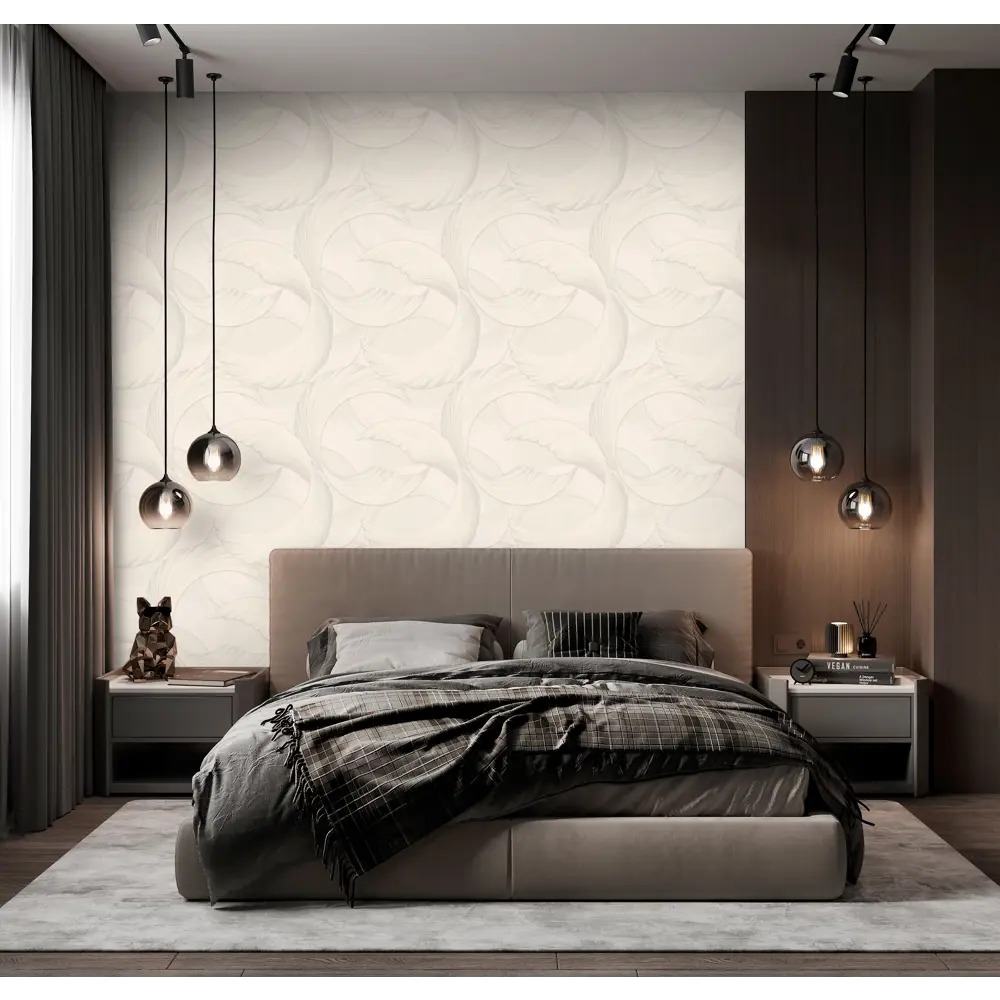 Обои флизелиновые Wallsecret Hypnotic белые 1.06 м 8962-20 STLM-2113967 - Вид №5