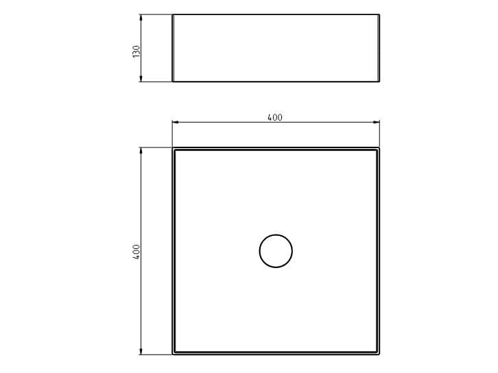 Квадратная столешница из нержавеющей стали Rubinetterie Frattini Borgia ARCH-00038303 - Вид №2