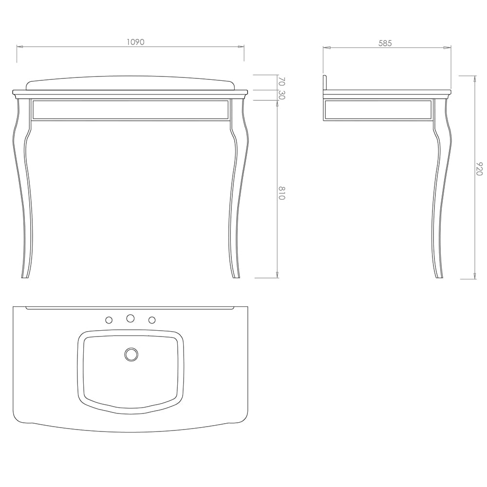 IMSR51 Только консоль Oban Marble Radcliffe Imperial  - Вид №4