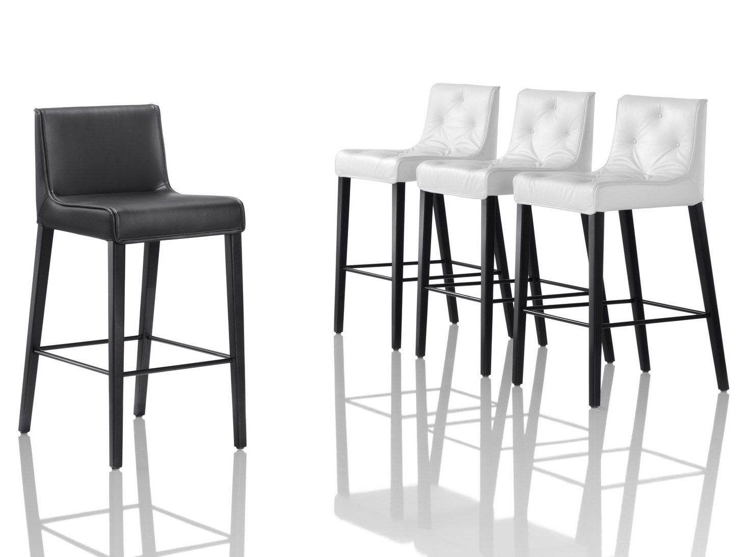 Кожаный барный стул с подставкой для ног Wittmann Лесли ARCH-00079455 - Вид №1