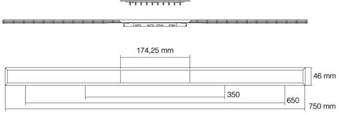 Redi Ультратонкий 40-этажный душевой лоток Nicoll Ni13055, ni13056, ni13057 - Вид №3