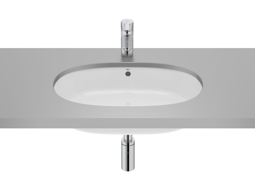 Утопленный под столешницей овальный умывальник в фарфоре Roca The Gap ARCH-00108336