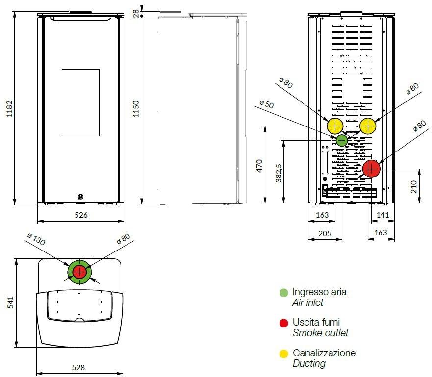 Jolly Mec Пеллетная печь класса а + Sistemi ad aria sun-id-1469868 - Вид №5
