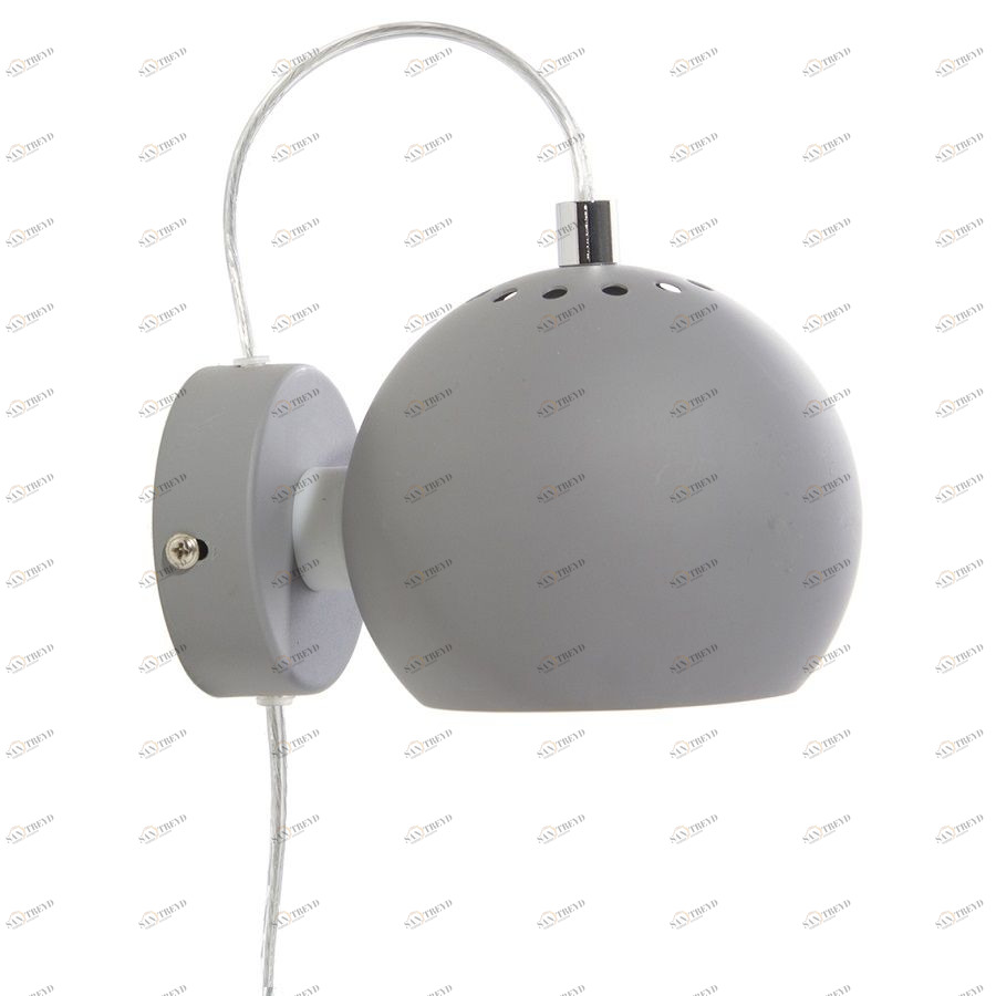 Лампа настенная Ball, светло-серая матовая Frandsen 4750276011