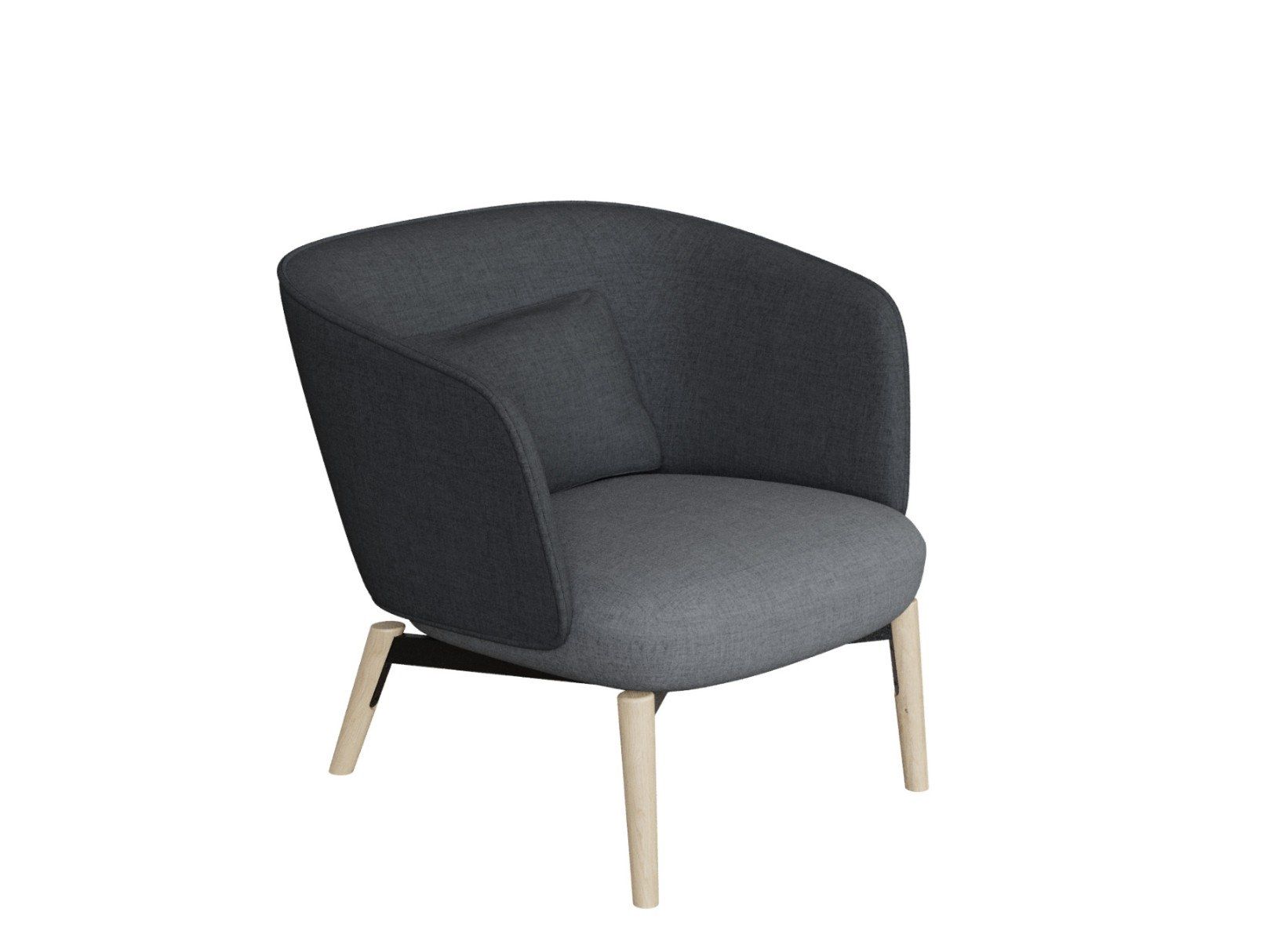 Кресло с подлокотниками из ткани и деревянной основой Grado Design Beos ARCH-00033561 - Вид №2