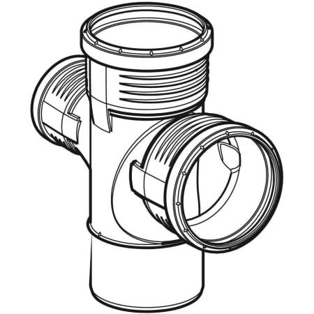 390.566.14.1 Крестовина со смещенным впуском Geberit Silent-PP 87,5° Geberit  - Вид №1