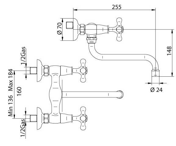 6299210021 Смеситель Bandini Classic Santreyd - Вид №1