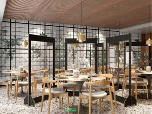 LEGNOPAN Напольный барьер Parafiato из оргстекла и lisocore®