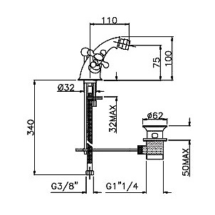 1236012D0oro Смеситель Gattoni Vivaldi Santreyd - Вид №1