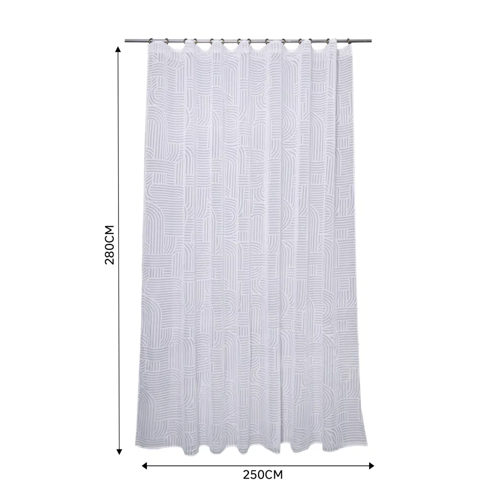 Тюль на ленте Inspire Maze 250x280 см цвет белый STLM-2004295 - Вид №2