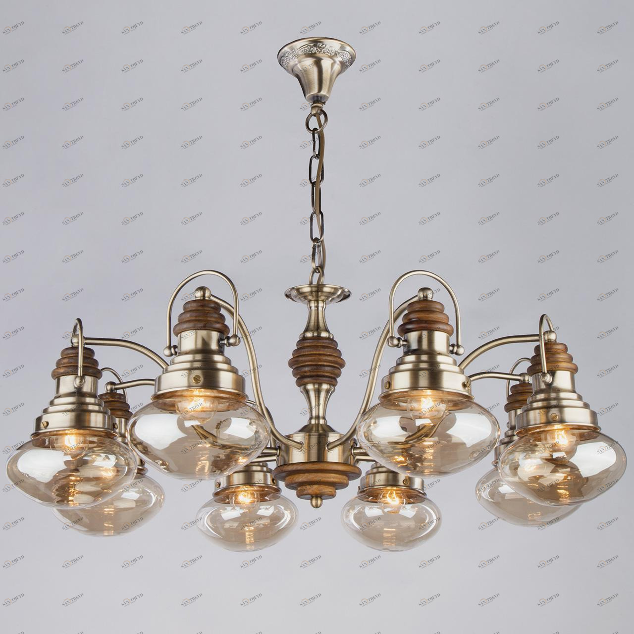 Подвесная люстра Bogates Gustavo 266/8 BOGATES ДИЗАЙНЕРСКИЕ, GUSTAVO 186253 Бронза 