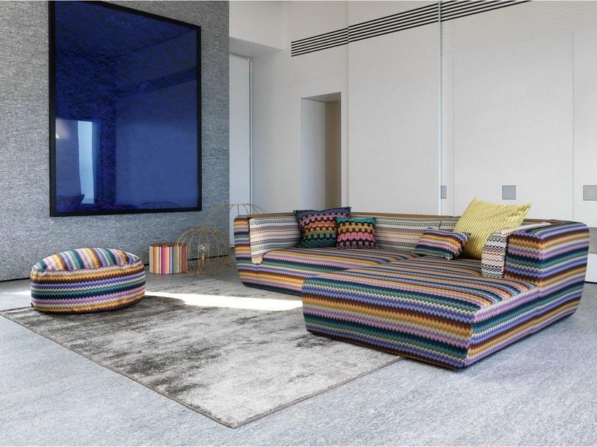 MissoniHome Мягкий пуф со съемным чехлом из ткани sun-id-1352591 - Вид №1