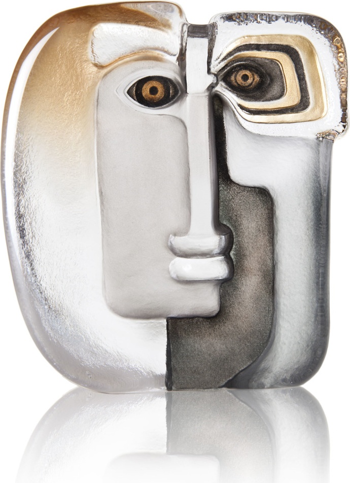 10663759 MALERAS Скульптура "Маска Идео", золотая/чёрная, 150/175 мм 