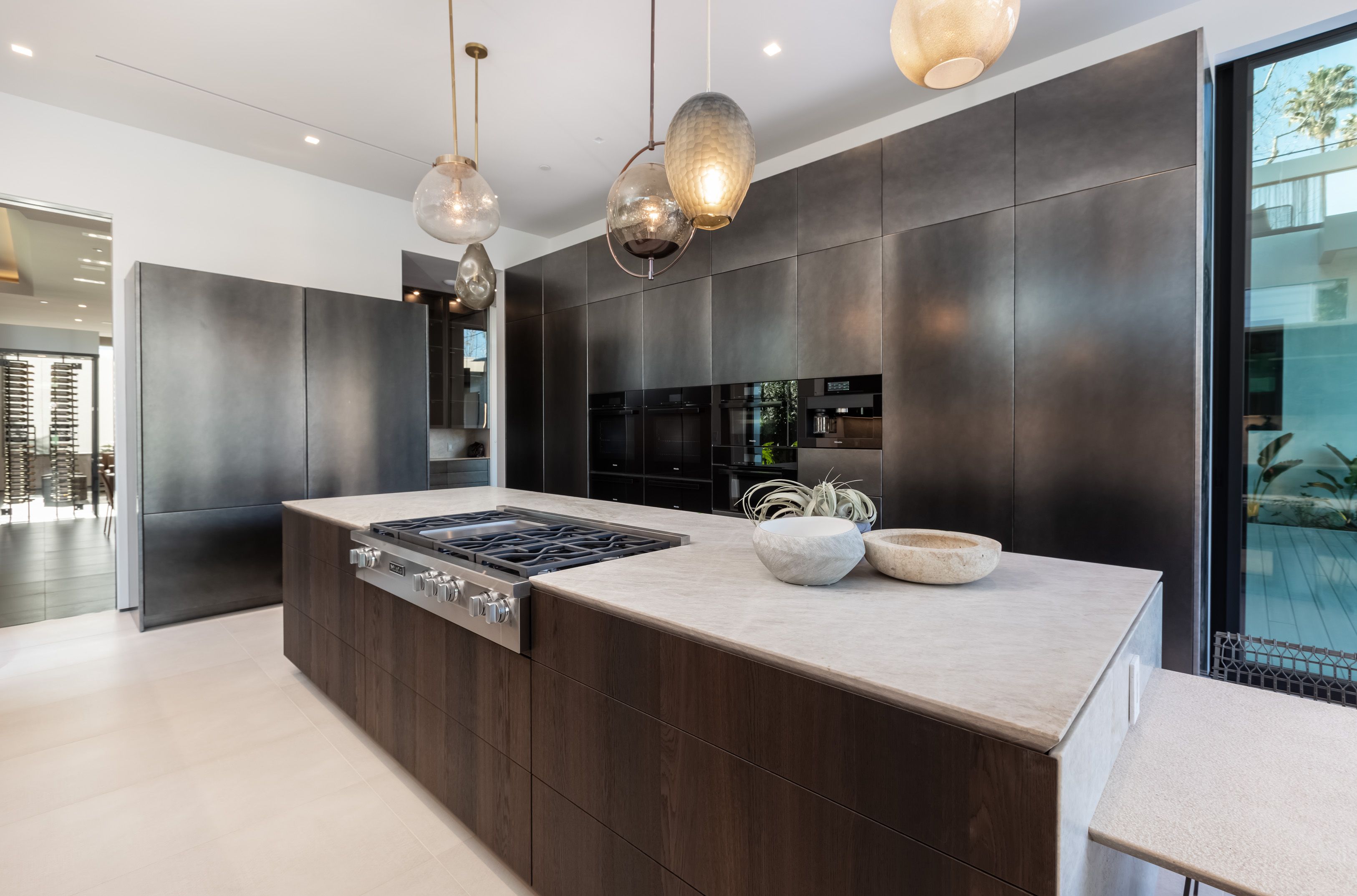 Двухтактная открытая линейная кухня с островом TM Italia Cucine T30 ARCH-00007043 - Вид №2