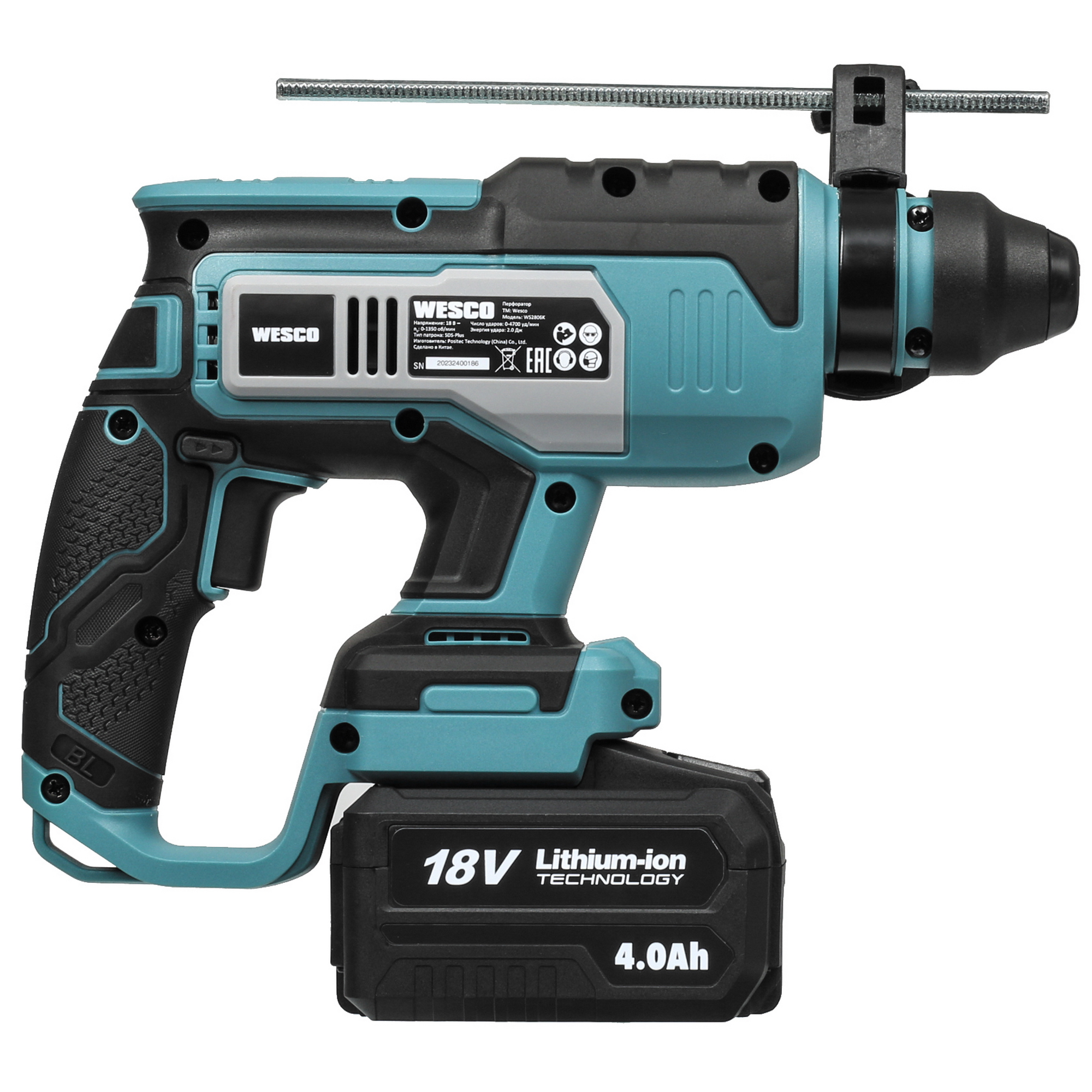 Перфоратор Wesco WS2806K 1ForAll 18V 5411554 STDN-0115303 - Вид №2